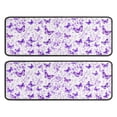 thumbnail image 1 of Kitchen Rugs Sets Of 2,White Purple Butterfly Flower Pattern Anti Fatigue Kitchen Mat Rugs Non Slip Washable,Decorative Kitchen Floor Mats for Kitchen,Sink,Laundry,17"x47"+17"x47", 1 of 5