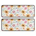 thumbnail image 1 of Kitchen Rugs Sets Of 2,White Sunflower Colorful Flower Pattern Anti Fatigue Kitchen Mat Rugs Non Slip Washable,Decorative Kitchen Floor Mats for Kitchen,Sink,Laundry,17"x47"+17"x47", 1 of 5