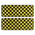thumbnail image 1 of Kitchen Rugs Sets Of 2,Yellow and Black Checkered Pattern Anti Fatigue Kitchen Mat Rugs Non Slip Washable,Decorative Kitchen Floor Mats for Kitchen,Sink,Laundry,17"x47"+17"x47", 1 of 5