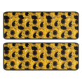 thumbnail image 1 of Kitchen Rugs Sets Of 2,Yellow Black Sunflower Pattern Anti Fatigue Kitchen Mat Rugs Non Slip Washable,Decorative Kitchen Floor Mats for Kitchen,Sink,Laundry,17"x47"+17"x47", 1 of 5