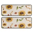 thumbnail image 1 of Kitchen Rugs Sets Of 2,Yellow Brown Green Leaf Sunflower Pattern Anti Fatigue Kitchen Mat Rugs Non Slip Washable,Decorative Kitchen Floor Mats for Kitchen,Sink,Laundry,17"x47"+17"x47", 1 of 5