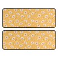 thumbnail image 1 of Kitchen Rugs Sets Of 2,Yellow Daisy Flower Retro Pattern Anti Fatigue Kitchen Mat Rugs Non Slip Washable,Decorative Kitchen Floor Mats for Kitchen,Sink,Laundry,17"x47"+17"x47", 1 of 5
