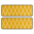 thumbnail image 1 of Kitchen Rugs Sets Of 2,Yellow Geometric Quatrefoil Pattern Anti Fatigue Kitchen Mat Rugs Non Slip Washable,Decorative Kitchen Floor Mats for Kitchen,Sink,Laundry,17"x47"+17"x47", 1 of 5