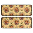thumbnail image 1 of Kitchen Rugs Sets Of 2,Yellow Highland Cow Flower Pattern Anti Fatigue Kitchen Mat Rugs Non Slip Washable,Decorative Kitchen Floor Mats for Kitchen,Sink,Laundry,17"x47"+17"x47", 1 of 5