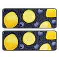 thumbnail image 1 of Kitchen Rugs Sets Of 2,Yellow Lemon Blueberries DarkBlue Pattern Anti Fatigue Kitchen Mat Rugs Non Slip Washable,Decorative Kitchen Floor Mats for Kitchen,Sink,Laundry,17"x47"+17"x47", 1 of 5