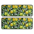 thumbnail image 1 of Kitchen Rugs Sets Of 2,Yellow Lemon Flowers Black Pattern Anti Fatigue Kitchen Mat Rugs Non Slip Washable,Decorative Kitchen Floor Mats for Kitchen,Sink,Laundry,17"x47"+17"x47", 1 of 5