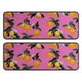 thumbnail image 1 of Kitchen Rugs Sets Of 2,Yellow Lemon Flowers Pink Pattern Anti Fatigue Kitchen Mat Rugs Non Slip Washable,Decorative Kitchen Floor Mats for Kitchen,Sink,Laundry,17"x47"+17"x47", 1 of 5