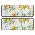 thumbnail image 1 of Kitchen Rugs Sets Of 2,Yellow Lemon Flowers White Pattern Anti Fatigue Kitchen Mat Rugs Non Slip Washable,Decorative Kitchen Floor Mats for Kitchen,Sink,Laundry,17"x47"+17"x47", 1 of 5