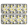 thumbnail image 1 of Kitchen Rugs Sets Of 2,Yellow Lemon Fruit Berries White Pattern Anti Fatigue Kitchen Mat Rugs Non Slip Washable,Decorative Kitchen Floor Mats for Kitchen,Sink,Laundry,17"x47"+17"x47", 1 of 5