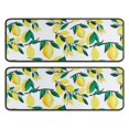 thumbnail image 1 of Kitchen Rugs Sets Of 2,Yellow Lemon Fruit Branches White Pattern Anti Fatigue Kitchen Mat Rugs Non Slip Washable,Decorative Kitchen Floor Mats for Kitchen,Sink,Laundry,17"x47"+17"x47", 1 of 5