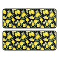 thumbnail image 1 of Kitchen Rugs Sets Of 2,Yellow Lemon Fruit Flowers Black Pattern Anti Fatigue Kitchen Mat Rugs Non Slip Washable,Decorative Kitchen Floor Mats for Kitchen,Sink,Laundry,17"x47"+17"x47", 1 of 5