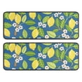 thumbnail image 1 of Kitchen Rugs Sets Of 2,Yellow Lemon Fruit Flowers Blue Pattern Anti Fatigue Kitchen Mat Rugs Non Slip Washable,Decorative Kitchen Floor Mats for Kitchen,Sink,Laundry,17"x47"+17"x47", 1 of 5