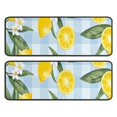 thumbnail image 1 of Kitchen Rugs Sets Of 2,Yellow Lemon Fruit Flowers BlueWhite Pattern Anti Fatigue Kitchen Mat Rugs Non Slip Washable,Decorative Kitchen Floor Mats for Kitchen,Sink,Laundry,17"x47"+17"x47", 1 of 5