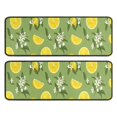 thumbnail image 1 of Kitchen Rugs Sets Of 2,Yellow Lemon Fruit Flowers Green Pattern Anti Fatigue Kitchen Mat Rugs Non Slip Washable,Decorative Kitchen Floor Mats for Kitchen,Sink,Laundry,17"x47"+17"x47", 1 of 5