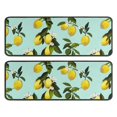 thumbnail image 1 of Kitchen Rugs Sets Of 2,Yellow Lemon Fruit Flowers LightBlue Pattern Anti Fatigue Kitchen Mat Rugs Non Slip Washable,Decorative Kitchen Floor Mats for Kitchen,Sink,Laundry,17"x47"+17"x47", 1 of 5