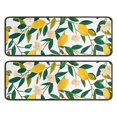 thumbnail image 1 of Kitchen Rugs Sets Of 2,Yellow Lemon Fruit Flowers White Pattern Anti Fatigue Kitchen Mat Rugs Non Slip Washable,Decorative Kitchen Floor Mats for Kitchen,Sink,Laundry,17"x47"+17"x47", 1 of 5