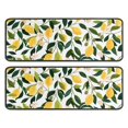 thumbnail image 1 of Kitchen Rugs Sets Of 2,Yellow Lemon Fruit Flowers White Pattern Anti Fatigue Kitchen Mat Rugs Non Slip Washable,Decorative Kitchen Floor Mats for Kitchen,Sink,Laundry,17"x47"+17"x47", 1 of 5