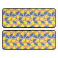 thumbnail image 1 of Kitchen Rugs Sets Of 2,Yellow Lemon Fruit Leaves Pink Pattern Anti Fatigue Kitchen Mat Rugs Non Slip Washable,Decorative Kitchen Floor Mats for Kitchen,Sink,Laundry,17"x47"+17"x47", 1 of 5