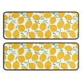 thumbnail image 1 of Kitchen Rugs Sets Of 2,Yellow Lemon Fruit Leaves White Pattern Anti Fatigue Kitchen Mat Rugs Non Slip Washable,Decorative Kitchen Floor Mats for Kitchen,Sink,Laundry,17"x47"+17"x47", 1 of 5