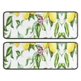 thumbnail image 1 of Kitchen Rugs Sets Of 2,Yellow Lemon Fruit Leaves White Pattern Anti Fatigue Kitchen Mat Rugs Non Slip Washable,Decorative Kitchen Floor Mats for Kitchen,Sink,Laundry,17"x47"+17"x47", 1 of 5