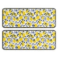 thumbnail image 1 of Kitchen Rugs Sets Of 2,Yellow Lemon Fruit Leaves White Pattern Anti Fatigue Kitchen Mat Rugs Non Slip Washable,Decorative Kitchen Floor Mats for Kitchen,Sink,Laundry,17"x47"+17"x47", 1 of 5
