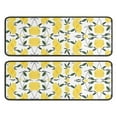 thumbnail image 1 of Kitchen Rugs Sets Of 2,Yellow Lemon Fruit Leaves White Pattern Anti Fatigue Kitchen Mat Rugs Non Slip Washable,Decorative Kitchen Floor Mats for Kitchen,Sink,Laundry,17"x47"+17"x47", 1 of 5