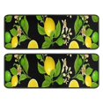 thumbnail image 1 of Kitchen Rugs Sets Of 2,Yellow Lemon Fruit Limes Black Pattern Anti Fatigue Kitchen Mat Rugs Non Slip Washable,Decorative Kitchen Floor Mats for Kitchen,Sink,Laundry,17"x47"+17"x47", 1 of 5