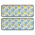 thumbnail image 1 of Kitchen Rugs Sets Of 2,Yellow Lemon Fruit Patterns Blue White Pattern Anti Fatigue Kitchen Mat Rugs Non Slip Washable,Decorative Kitchen Floor Mats for Kitchen,Sink,Laundry,17"x47"+17"x47", 1 of 5