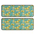 thumbnail image 1 of Kitchen Rugs Sets Of 2,Yellow Lemon Fruit Slices Blue Pattern Anti Fatigue Kitchen Mat Rugs Non Slip Washable,Decorative Kitchen Floor Mats for Kitchen,Sink,Laundry,17"x47"+17"x47", 1 of 5