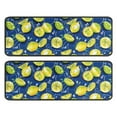 thumbnail image 1 of Kitchen Rugs Sets Of 2,Yellow Lemon Fruit Slices Blue Pattern Anti Fatigue Kitchen Mat Rugs Non Slip Washable,Decorative Kitchen Floor Mats for Kitchen,Sink,Laundry,17"x47"+17"x47", 1 of 5
