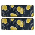 thumbnail image 1 of Kitchen Rugs Sets Of 2,Yellow Lemon Fruit Slices DarkBlue Pattern Anti Fatigue Kitchen Mat Rugs Non Slip Washable,Decorative Kitchen Floor Mats for Kitchen,Sink,Laundry,17"x47"+17"x47", 1 of 5