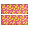 thumbnail image 1 of Kitchen Rugs Sets Of 2,Yellow Lemon Fruit Slices Pink Pattern Anti Fatigue Kitchen Mat Rugs Non Slip Washable,Decorative Kitchen Floor Mats for Kitchen,Sink,Laundry,17"x47"+17"x47", 1 of 5