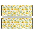 thumbnail image 1 of Kitchen Rugs Sets Of 2,Yellow Lemon Fruit Slices White Pattern Anti Fatigue Kitchen Mat Rugs Non Slip Washable,Decorative Kitchen Floor Mats for Kitchen,Sink,Laundry,17"x47"+17"x47", 1 of 5