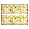 thumbnail image 1 of Kitchen Rugs Sets Of 2,Yellow Lemon Fruit Slices White Pattern Anti Fatigue Kitchen Mat Rugs Non Slip Washable,Decorative Kitchen Floor Mats for Kitchen,Sink,Laundry,17"x47"+17"x47", 1 of 5