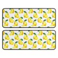 thumbnail image 1 of Kitchen Rugs Sets Of 2,Yellow Lemon Fruit Slices White Pattern Anti Fatigue Kitchen Mat Rugs Non Slip Washable,Decorative Kitchen Floor Mats for Kitchen,Sink,Laundry,17"x47"+17"x47", 1 of 5