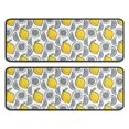 thumbnail image 1 of Kitchen Rugs Sets Of 2,Yellow Lemon Fruit Slices White Pattern Anti Fatigue Kitchen Mat Rugs Non Slip Washable,Decorative Kitchen Floor Mats for Kitchen,Sink,Laundry,17"x47"+17"x47", 1 of 5