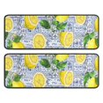 thumbnail image 1 of Kitchen Rugs Sets Of 2,Yellow Lemon Fruit Tiles Blue Pattern Anti Fatigue Kitchen Mat Rugs Non Slip Washable,Decorative Kitchen Floor Mats for Kitchen,Sink,Laundry,17"x47"+17"x47", 1 of 5