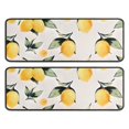 thumbnail image 1 of Kitchen Rugs Sets Of 2,Yellow Lemon Fruits White Pattern Anti Fatigue Kitchen Mat Rugs Non Slip Washable,Decorative Kitchen Floor Mats for Kitchen,Sink,Laundry,17"x47"+17"x47", 1 of 5