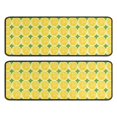 thumbnail image 1 of Kitchen Rugs Sets Of 2,Yellow Lemon Slices Green Pattern Anti Fatigue Kitchen Mat Rugs Non Slip Washable,Decorative Kitchen Floor Mats for Kitchen,Sink,Laundry,17"x47"+17"x47", 1 of 5