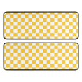 thumbnail image 1 of Kitchen Rugs Sets Of 2,Yellow White Checkerboard Checkered Pattern Anti Fatigue Kitchen Mat Rugs Non Slip Washable,Decorative Kitchen Floor Mats for Kitchen,Sink,Laundry,17"x47"+17"x47", 1 of 5