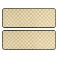 thumbnail image 1 of Kitchen Rugs Sets Of 2,Yellow and White Checkerboard Pattern Anti Fatigue Kitchen Mat Rugs Non Slip Washable,Decorative Kitchen Floor Mats for Kitchen,Sink,Laundry,17"x47"+17"x47", 1 of 5