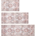 thumbnail image 1 of Kitchen Rugs Sets of 3 Kitchen Mats for Floor 3 Piece Set Non Slip Washable Pink Kitchen Mat Set Kitchen Runner Rug Carpet for Laundry Room Front Door, 1 of 6