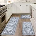 thumbnail image 1 of Kitchen Rugs Sets of 3 Non Slip Washable Kitchen Mats for Floor 3 Piece Kitchen Runner Rug Set Super Soft Area Rugs for Kitchen Laundry Room Entryway Grey, 1 of 6
