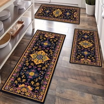 Kitchen Rugs Sets of 3 Non Slip Washable Kitchen Mats for Floor, Waterproof Kitchen Runner Rug, Floor Mat Carpet for Entryway, Laundry, Sink, Hallway, Bathroom