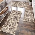 thumbnail image 1 of Kitchen Rugs Sets of 3 Non Slip Washable Kitchen Mats for Floor, Waterproof Kitchen Runner Rug, Floor Mat Carpet for Entryway, Laundry, Sink, Hallway, Bathroom, 1 of 10