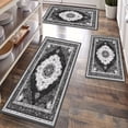 thumbnail image 1 of Kitchen Rugs Sets of 3 Non Slip Washable Kitchen Mats for Floor, Waterproof Kitchen Runner Rug, Floor Mat Carpet for Entryway, Laundry, Sink, Hallway, Bathroom, 1 of 12