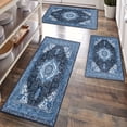thumbnail image 1 of Kitchen Rugs Sets of 3 Non Slip Washable Kitchen Mats for Floor, Waterproof Kitchen Runner Rug, Floor Mat Carpet for Entryway, Laundry, Sink, Hallway, Bathroom, 1 of 12