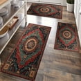 thumbnail image 1 of Kitchen Rugs Sets of 3 Non Slip Washable Kitchen Mats for Floor, Waterproof Kitchen Runner Rug, Floor Mat Carpet for Entryway, Laundry, Sink, Hallway, Bathroom, 1 of 12