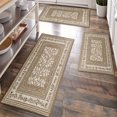 thumbnail image 1 of Kitchen Rugs Sets of 3 Non Slip Washable Kitchen Mats for Floor, Waterproof Kitchen Runner Rug, Floor Mat Carpet for Entryway, Laundry, Sink, Hallway, Bathroom, 1 of 12