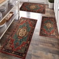 thumbnail image 1 of Kitchen Rugs Sets of 3 Non Slip Washable Kitchen Mats for Floor, Waterproof Kitchen Runner Rug, Floor Mat Carpet for Entryway, Laundry, Sink, Hallway, Bathroom, 1 of 12